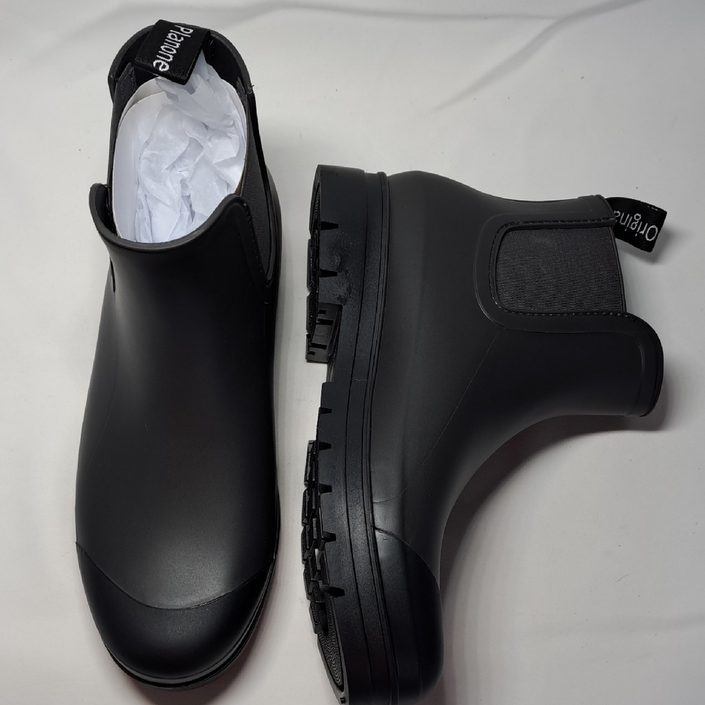 Original Planone Black Rain & Snow Boots Chelsea Style